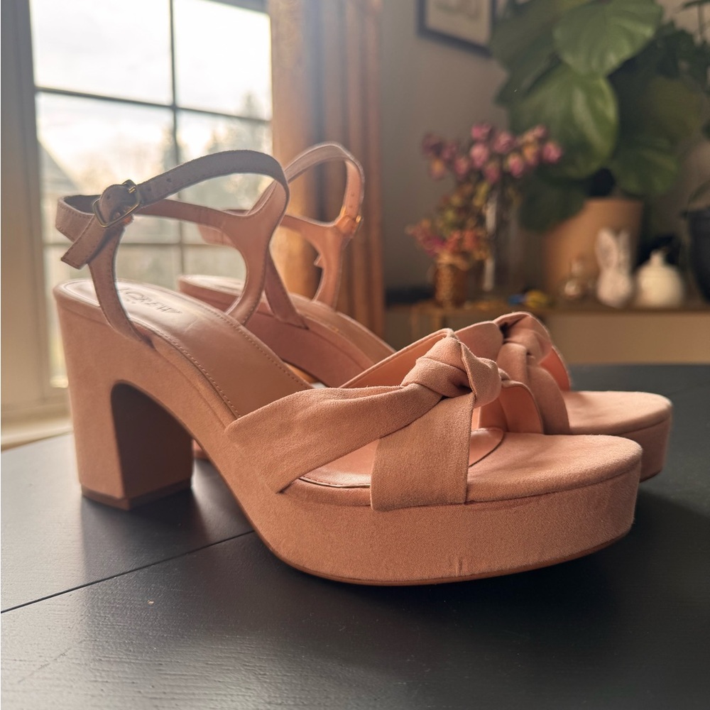 J. Crew Blush Pink Platform Sandals